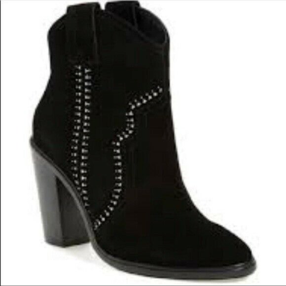 NEW Joie Monte Studded Suede Pull On Booties Ankle Boots Size 38 - Picture 6 of 12